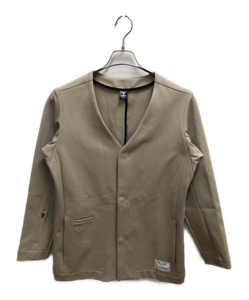hummel（ヒュンメル）hummel (ヒュンメル) ノーカラージャケット ベージュ サイズ:SIZE Mの古着・服飾アイテム