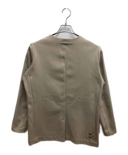 hummel（ヒュンメル）hummel (ヒュンメル) ノーカラージャケット ベージュ サイズ:SIZE Mの古着・服飾アイテム