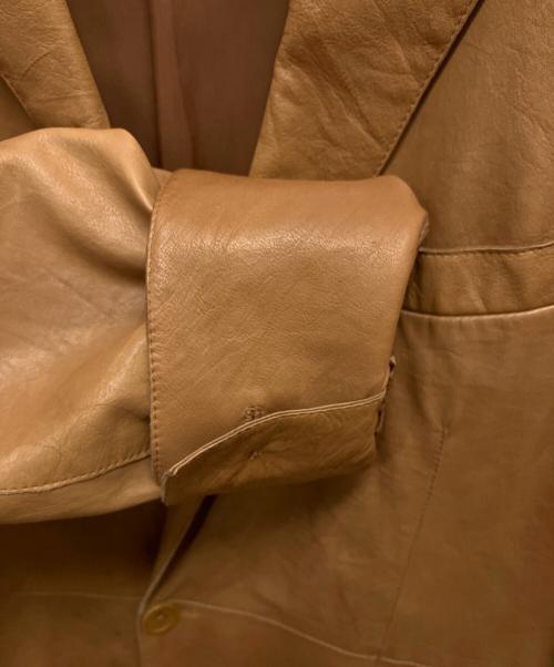 TOMORROW LAND（トゥモローランド）TOMORROW LAND (トゥモローランド) レザージャケット ベージュ サイズ:SIZE Lの古着・服飾アイテム