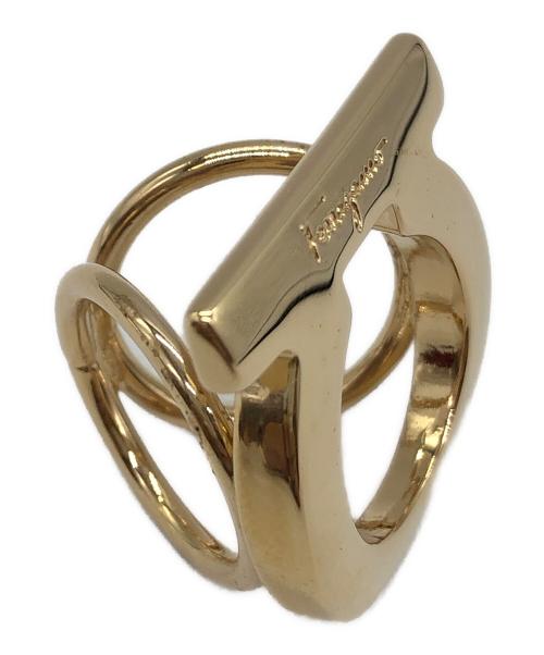 Salvatore Ferragamo（サルヴァトーレ フェラガモ）Salvatore Ferragamo (サルヴァトーレ フェラガモ) スカーフリング ゴールド サイズ:FREEの古着・服飾アイテム