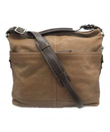 COACH（コーチ）の古着「HARRISON East West Satchel（ハリソン イーストウエスト サッチェル）」｜ブラウン