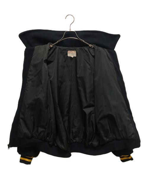 JOHN M GROVE（JOHN M GROVE）JOHN M GROVE (JOHN M GROVE) スタジャン ブラック×オレンジ サイズ:SIZE 54の古着・服飾アイテム