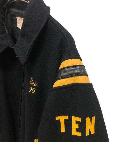 JOHN M GROVE（JOHN M GROVE）JOHN M GROVE (JOHN M GROVE) スタジャン ブラック×オレンジ サイズ:SIZE 54の古着・服飾アイテム