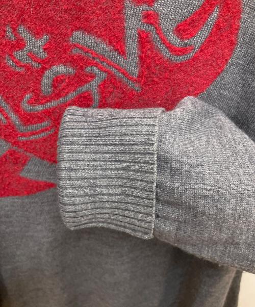 Vivienne Westwood RED LABEL（ヴィヴィアンウエストウッドレッドレーベル）Vivienne Westwood RED LABEL (ヴィヴィアンウエストウッドレッドレーベル) ラブアローニットワンピース グレー サイズ:SIZE 2の古着・服飾アイテム