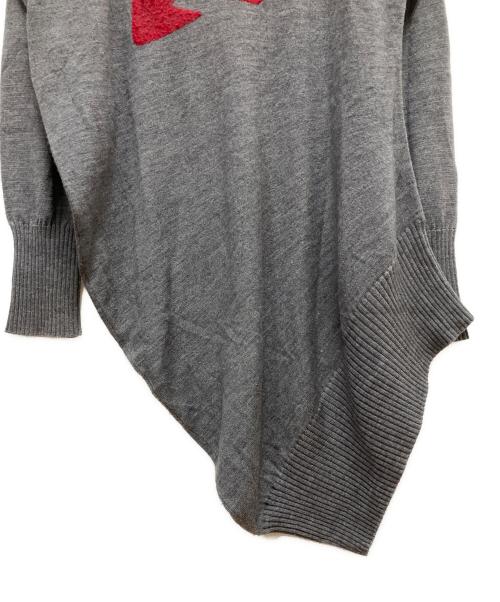 Vivienne Westwood RED LABEL（ヴィヴィアンウエストウッドレッドレーベル）Vivienne Westwood RED LABEL (ヴィヴィアンウエストウッドレッドレーベル) ラブアローニットワンピース グレー サイズ:SIZE 2の古着・服飾アイテム