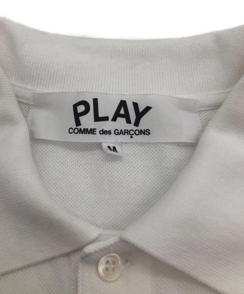 PLAY COMME des GARCONS（プレイコムデギャルソン）PLAY COMME des GARCONS (プレイコムデギャルソン) ポロシャツ ホワイト サイズ:SIZE Mの古着・服飾アイテム