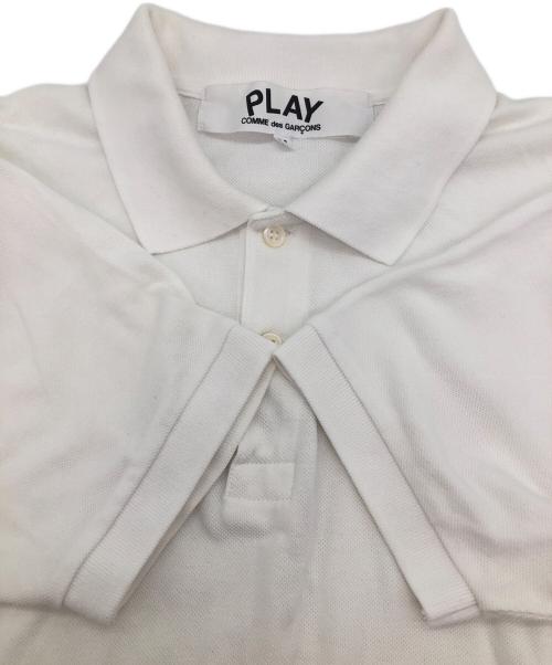 PLAY COMME des GARCONS（プレイコムデギャルソン）PLAY COMME des GARCONS (プレイコムデギャルソン) ポロシャツ ホワイト サイズ:SIZE Mの古着・服飾アイテム