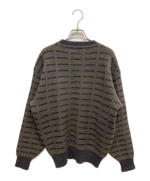 Yves Saint Laurent（イヴサンローラン）Yves Saint Laurent (イヴサンローラン) 厚手ニット グレー×ネイビー サイズ:SIZE Mの古着・服飾アイテム