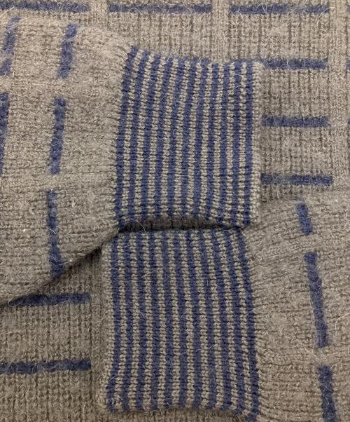 Yves Saint Laurent（イヴサンローラン）Yves Saint Laurent (イヴサンローラン) 厚手ニット グレー×ネイビー サイズ:SIZE Mの古着・服飾アイテム