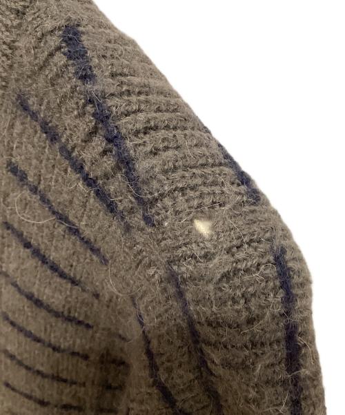 Yves Saint Laurent（イヴサンローラン）Yves Saint Laurent (イヴサンローラン) 厚手ニット グレー×ネイビー サイズ:SIZE Mの古着・服飾アイテム