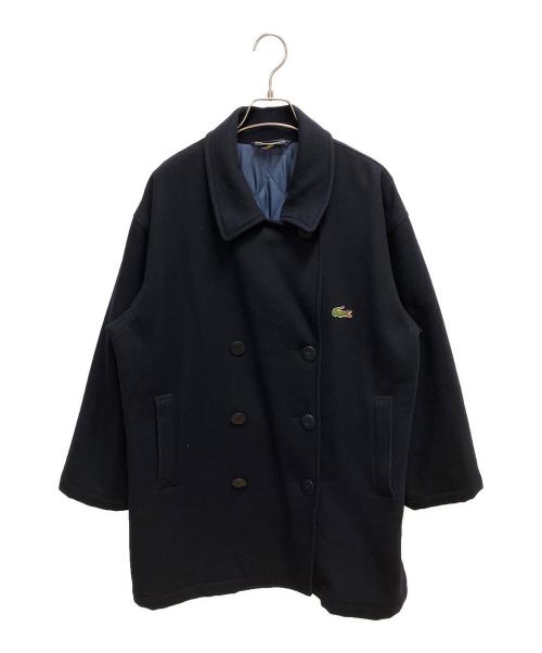 CHEMISE LACOSTE（シュミーズ ラコステ）CHEMISE LACOSTE (シュミーズ ラコステ) ウールコート Pコート ネイビー サイズ:SIZE 3の古着・服飾アイテム