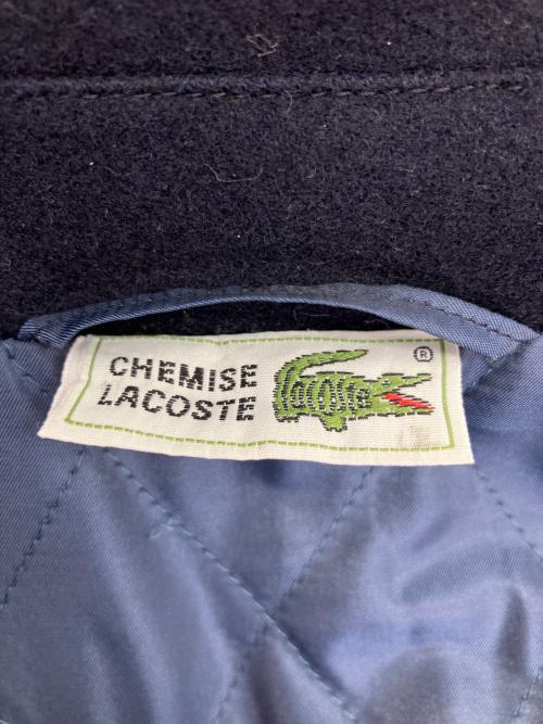 CHEMISE LACOSTE（シュミーズ ラコステ）CHEMISE LACOSTE (シュミーズ ラコステ) ウールコート Pコート ネイビー サイズ:SIZE 3の古着・服飾アイテム