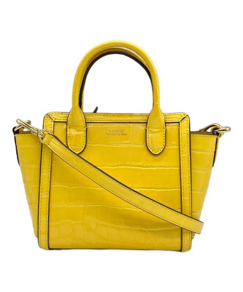LAUREN RALPH LAUREN（ローレンラルフローレン）LAUREN RALPH LAUREN (ローレンラルフローレン) 2WAYハンドバッグ イエローの古着・服飾アイテム