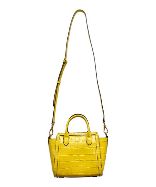 LAUREN RALPH LAUREN（ローレンラルフローレン）LAUREN RALPH LAUREN (ローレンラルフローレン) 2WAYハンドバッグ イエローの古着・服飾アイテム