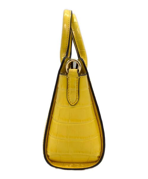 LAUREN RALPH LAUREN（ローレンラルフローレン）LAUREN RALPH LAUREN (ローレンラルフローレン) 2WAYハンドバッグ イエローの古着・服飾アイテム