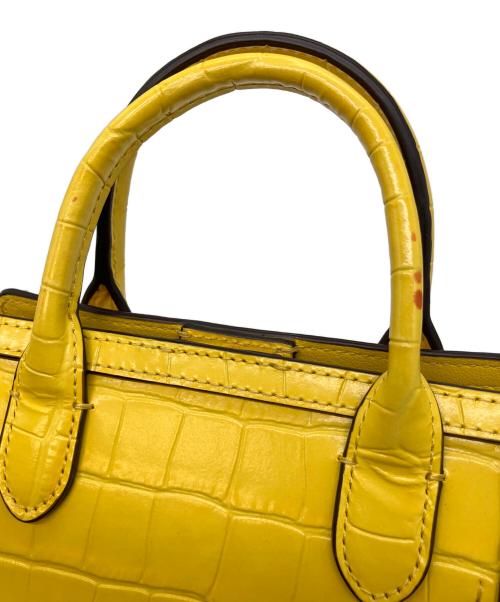 LAUREN RALPH LAUREN（ローレンラルフローレン）LAUREN RALPH LAUREN (ローレンラルフローレン) 2WAYハンドバッグ イエローの古着・服飾アイテム