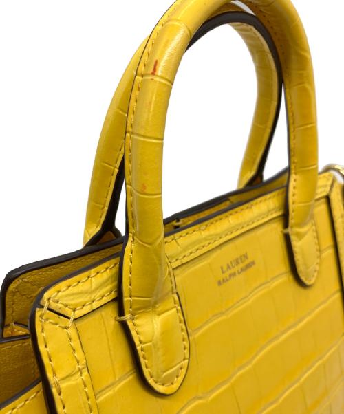 LAUREN RALPH LAUREN（ローレンラルフローレン）LAUREN RALPH LAUREN (ローレンラルフローレン) 2WAYハンドバッグ イエローの古着・服飾アイテム