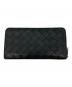 BOTTEGA VENETA（ボッテガベネタ）の古着「イントレチャート ジップアラウンドウォレット ラウンドファスナー長財布」｜ブラック×オレンジ