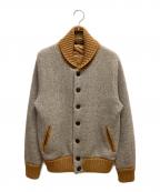 Zanoneザノーネ）の古着「ニットジャケット」｜オレンジ×グレー