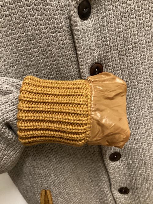 Zanone（ザノーネ）Zanone (ザノーネ) ニットジャケット オレンジ×グレー サイズ:SIZE 46の古着・服飾アイテム