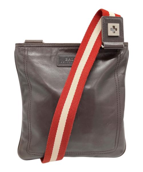 BALLY（バリー）BALLY (バリー) レザーショルダーバッグ ブラウンの古着・服飾アイテム