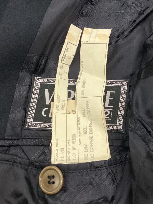 VERSACE CLASSIC（ヴェルサーチクラシック）VERSACE CLASSIC (ヴェルサーチクラシック) ウール混コート ブラック サイズ:SIZE 46の古着・服飾アイテム