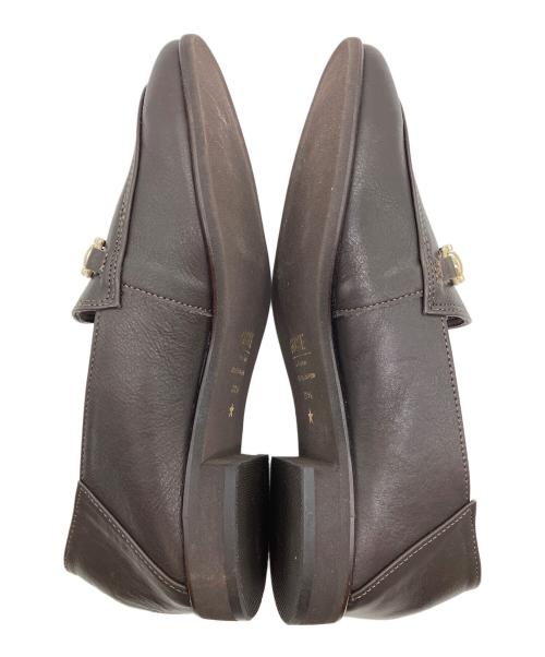 Le Talon GRISE（ル タロン グリーズ）Le Talon GRISE (ル タロン グリーズ) レザービットバブーシュ ブラウン サイズ:SIZE 22.5cmの古着・服飾アイテム