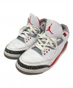 NIKEナイキ）の古着「AIR JORDAN 3 RETRO（エア ジョーダン 3 レトロ）」｜ホワイト×レッド