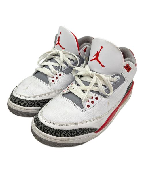 NIKE（ナイキ）NIKE (ナイキ) AIR JORDAN 3 RETRO（エア ジョーダン 3 レトロ） ホワイト×レッド サイズ:SIZE 28.5cmの古着・服飾アイテム