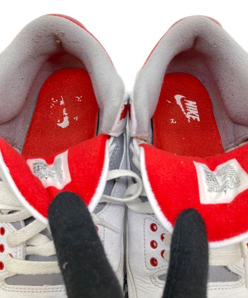 NIKE（ナイキ）NIKE (ナイキ) AIR JORDAN 3 RETRO（エア ジョーダン 3 レトロ） ホワイト×レッド サイズ:SIZE 28.5cmの古着・服飾アイテム