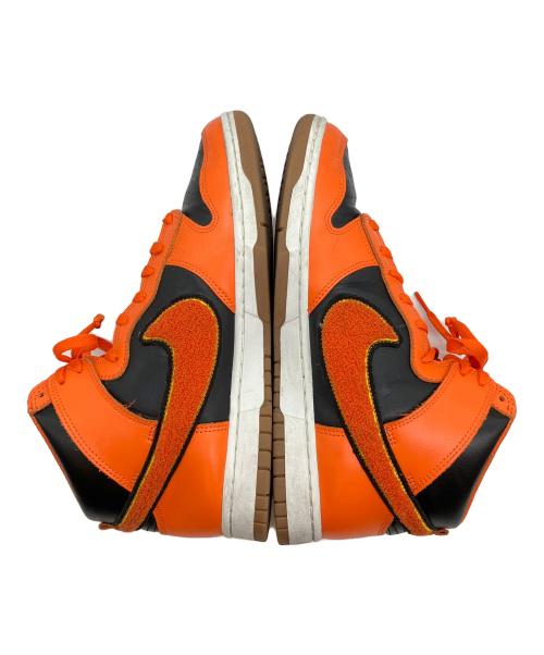 NIKE（ナイキ）NIKE (ナイキ) Dunk High University Chenille Swoosh（ダンク ハイ ユニバーシティ シェニールスウッシュ） ブラック×オレンジ サイズ:SIZE 28.5cmの古着・服飾アイテム