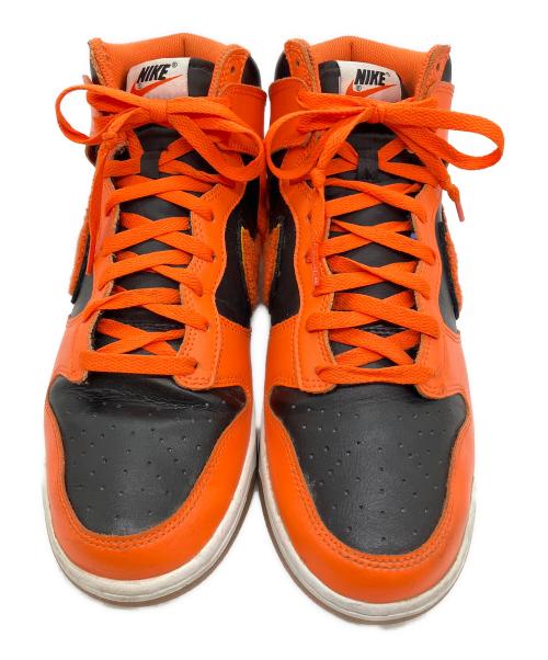 NIKE（ナイキ）NIKE (ナイキ) Dunk High University Chenille Swoosh（ダンク ハイ ユニバーシティ シェニールスウッシュ） ブラック×オレンジ サイズ:SIZE 28.5cmの古着・服飾アイテム