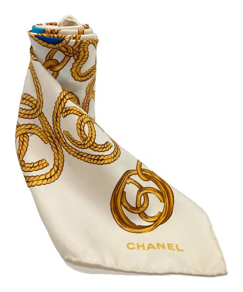 CHANEL（シャネル）CHANEL (シャネル) シルクスカーフ ベージュの古着・服飾アイテム