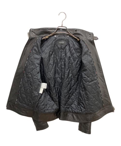 BURBERRY BLACK LABEL（バーバリーブラックレーベル）BURBERRY BLACK LABEL (バーバリーブラックレーベル) レザージャケット ブラック サイズ:SIZE Mの古着・服飾アイテム