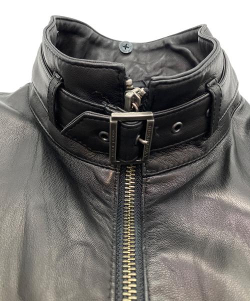 BURBERRY BLACK LABEL（バーバリーブラックレーベル）BURBERRY BLACK LABEL (バーバリーブラックレーベル) レザージャケット ブラック サイズ:SIZE Mの古着・服飾アイテム