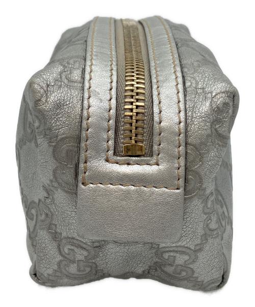 GUCCI（グッチ）GUCCI (グッチ) GG コスメポーチ シルバーの古着・服飾アイテム