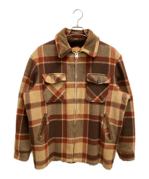 WOOLRICH（ウールリッチ）WOOLRICH (ウールリッチ) ジップジャケット ブラウン サイズ:SIZE Lの古着・服飾アイテム