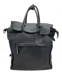 pomtata（ポンタタ）の古着「レザーリュック」｜ブラック