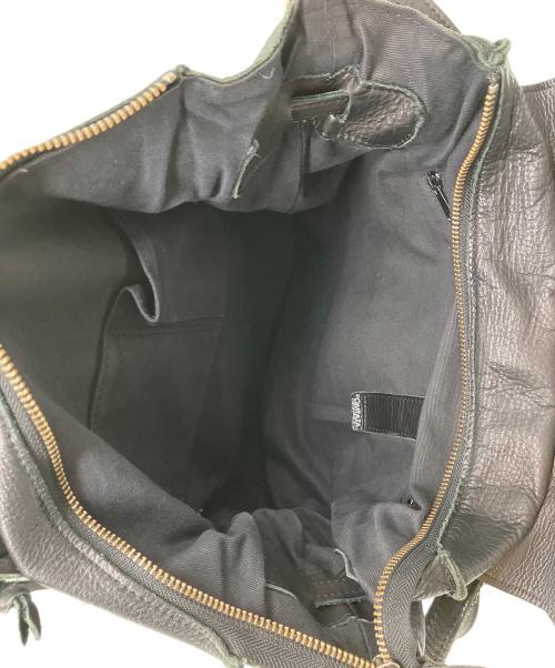 pomtata（ポンタタ）pomtata (ポンタタ) レザーリュック ブラックの古着・服飾アイテム