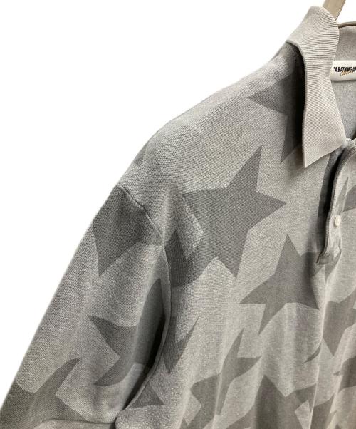 A BATHING APE（ア ベイシング エイプ）A BATHING APE (ア ベイシング エイプ) ポロシャツ グレー サイズ:SIZE Lの古着・服飾アイテム