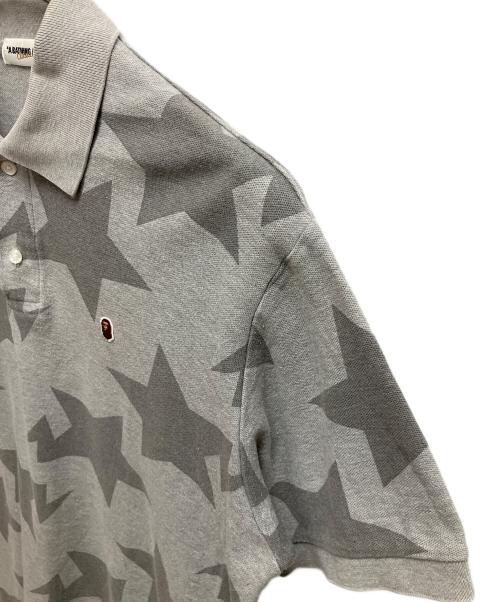 A BATHING APE（ア ベイシング エイプ）A BATHING APE (ア ベイシング エイプ) ポロシャツ グレー サイズ:SIZE Lの古着・服飾アイテム