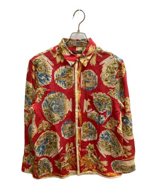 COMME des GARCONS HOMME PLUS（コムデギャルソンオムプリュス）COMME des GARCONS HOMME PLUS (コムデギャルソンオムプリュス) 長袖シャツ レッド×ベージュ サイズ:Freeの古着・服飾アイテム