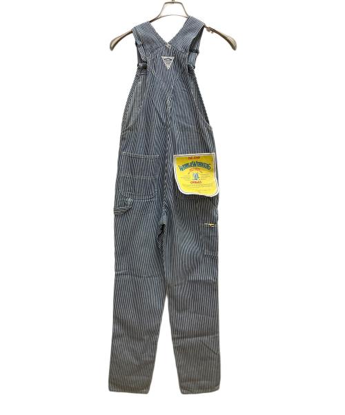 BIG JOHN（ビッグジョン）BIG JOHN (ビッグジョン) WORLD WORKERS オーバーオール ネイビー×ホワイト サイズ:SIZE 76cm (W30) 未使用品の古着・服飾アイテム