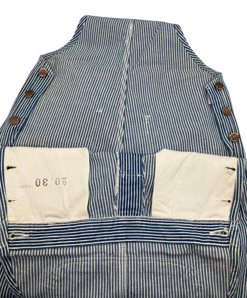 BIG JOHN（ビッグジョン）BIG JOHN (ビッグジョン) WORLD WORKERS オーバーオール ネイビー×ホワイト サイズ:SIZE 76cm (W30) 未使用品の古着・服飾アイテム