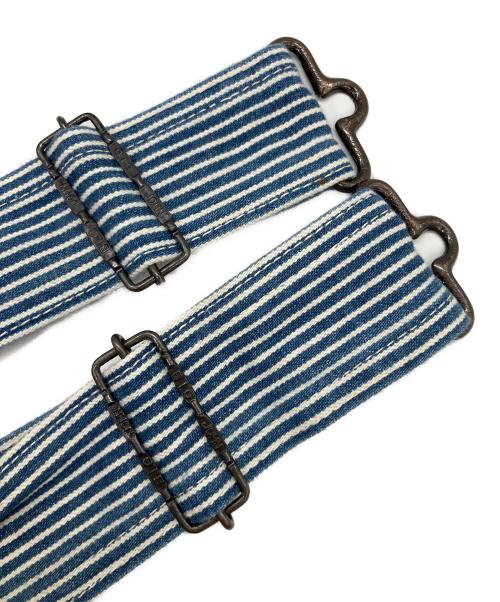 BIG JOHN（ビッグジョン）BIG JOHN (ビッグジョン) WORLD WORKERS オーバーオール ネイビー×ホワイト サイズ:SIZE 76cm (W30) 未使用品の古着・服飾アイテム