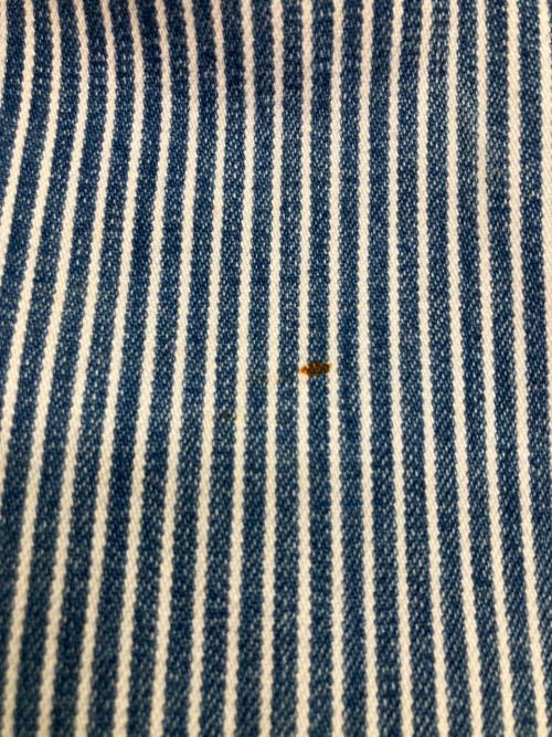 BIG JOHN（ビッグジョン）BIG JOHN (ビッグジョン) WORLD WORKERS オーバーオール ネイビー×ホワイト サイズ:SIZE 76cm (W30) 未使用品の古着・服飾アイテム