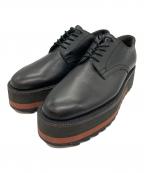 COMME des GARCONSコムデギャルソン）の古着「HOMME PLUS　厚底レザーシューズ」｜ブラック×ブラウン