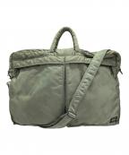 PORTERポーター）の古着「TANKER 2WAY BRIEFCASE(L)（タンカー 2ウェイブリーフケースL）」｜グリーン