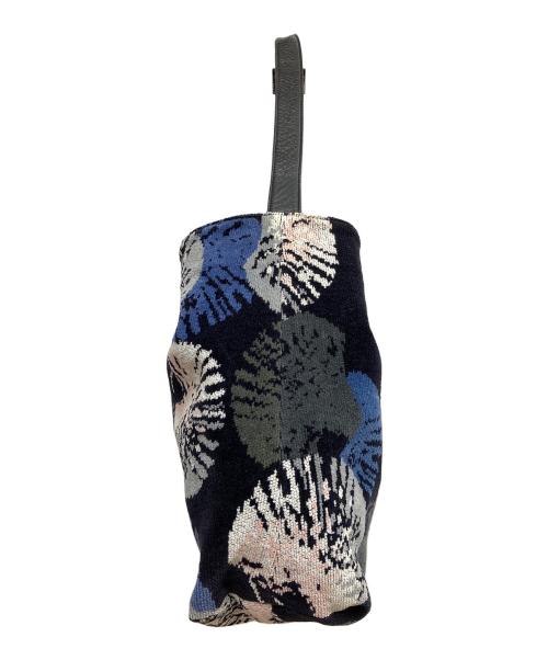 FEILER（フェイラー）FEILER (フェイラー) トートバッグ ブラック×ネイビーの古着・服飾アイテム