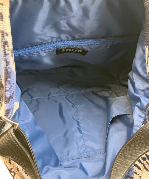 FEILER（フェイラー）FEILER (フェイラー) トートバッグ ブラック×ネイビーの古着・服飾アイテム